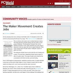 The Maker Movement Creates Jobs