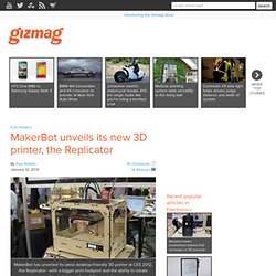MakerBot unveils its new 3D printer, the Replicator