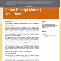 MakeReceipt: Online Receipt Generator: Easy Online Billing Solutions for your Business