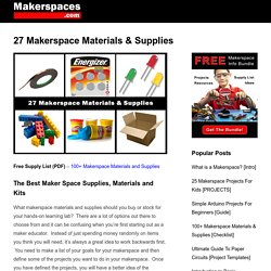 27 Makerspace Materials & Supplies - Makerspaces.com