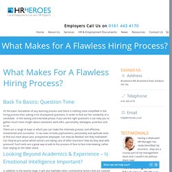 What Makes for A Flawless Hiring Process?