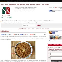Dal Makhani - Indian Food Recipes-Andhra Recipes-Indian Vegetarian Recipes-Sailu's Kitchen