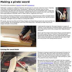 Making a pirate sword