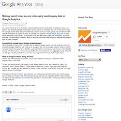 Making search more secure: Accessing search query data in Google Analytics