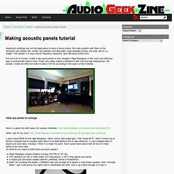 Making acoustic panels tutorial « Audio Geek Zine