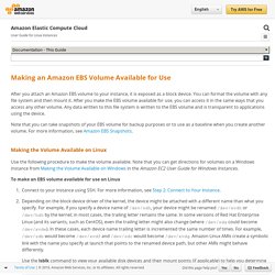Making an Amazon EBS Volume Available for Use