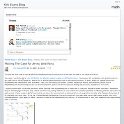 Making The Case for Async Web Parts - Kirk Evans Blog