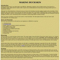 Making Buckskin