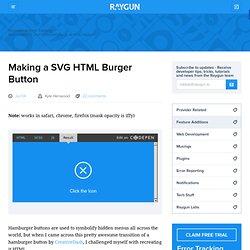 Making a SVG HTML Burger Button