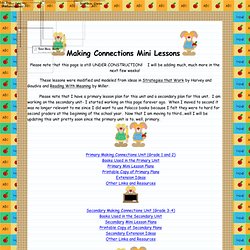 Making Connections Mini Lessons