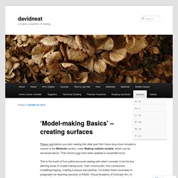 ‘Model-making Basics’ – creating surfaces