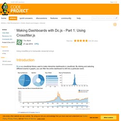Making Dashboards with Dc.js - Part 1: Using Crossfilter.js