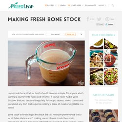 Making fresh bone stock
