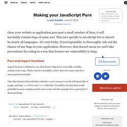 Making your JavaScript Pure