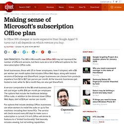 Making sense of Microsoft's subscription Office plan
