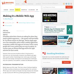 Making It a Mobile Web App