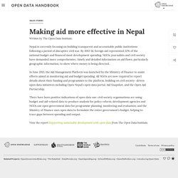 Making aid more effective in Nepal