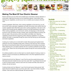 Making The Most Of Your Electric Steamer