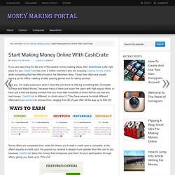 Start Making Money Online With CashCrate