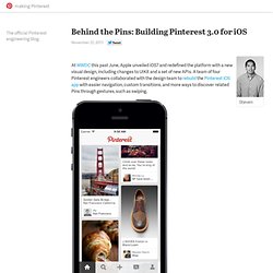 Making Pinterest — Behind the Pins: Building Pinterest 3.0 for iOS