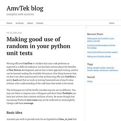 Making good use of random in your python unit tests