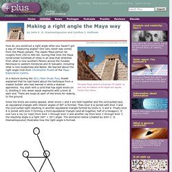 The Maya way of forming a right angle