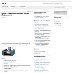Making PCB with Roland Modela MDX-20 (Eagle version) - Paja
