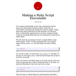 Making a Ruby Script Executable