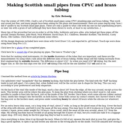 Making Scottish small pipes