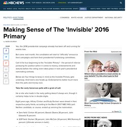 Making Sense of The 'Invisible' 2016 Primary