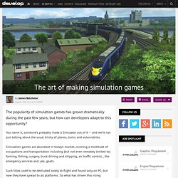 The art of making simulation games
