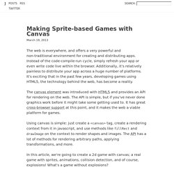 Making Sprite-based Games with Canvas