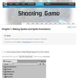 Making Sprites and Sprite Animations
