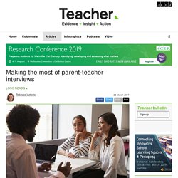 Making the most of parent-teacher interviews