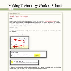 Making Technology Work at School: Google Forms with Images