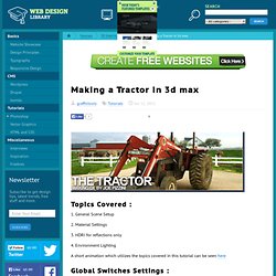 Making a Tractor in 3d max