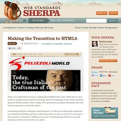 Making the Transition to HTML5