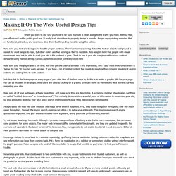 Making It On The Web: Useful Design Tips by Telco ICT