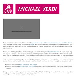 Making WebM Video ? Michael Verdi
