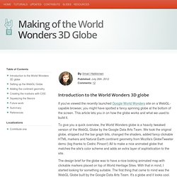 Making of the World Wonders 3D Globe