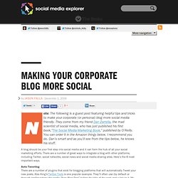 How To Make Your Corporate Blog More Social