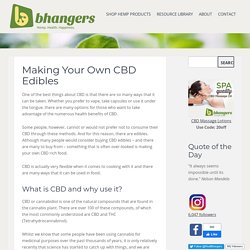 Making Your Own CBD Edibles