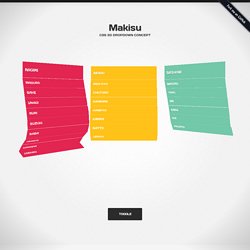 Makisu ~ CSS 3D Dropdown Concept