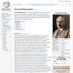 Kornel Makuszyński - biografia