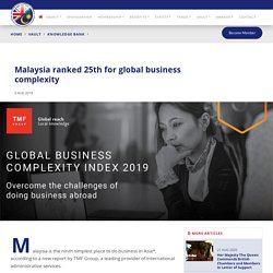 Malaysia ranked 25th for global business complexity