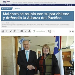 Malcorra se reunió con su par chileno y defendió la Alianza del Pacífico