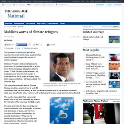 Maldives warns of climate refugees