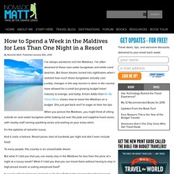 How to Make the Maldives a Budget Destination