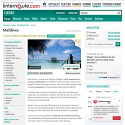 Maldives - Guide de voyage - Tourisme