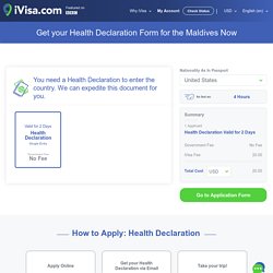 New Maldives Health Declaration Form